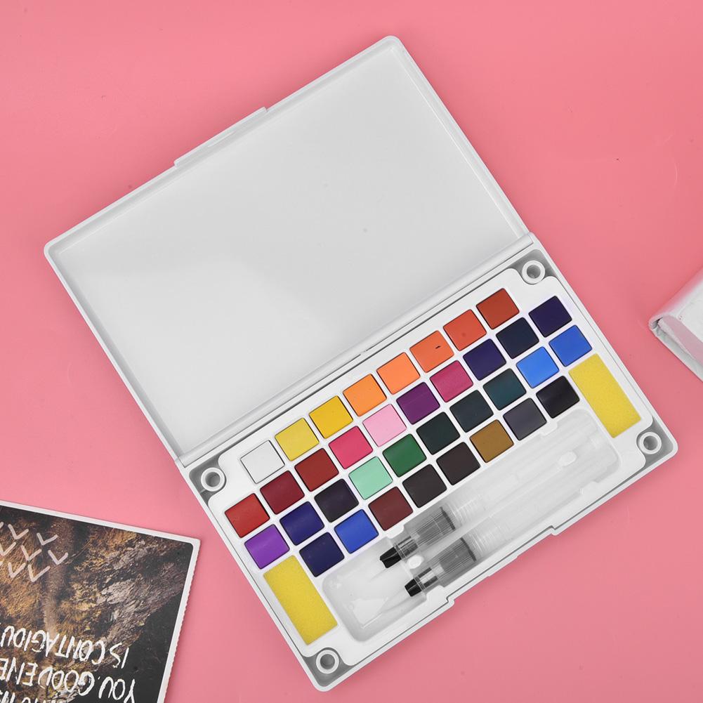 Solid Pigment Children Outdoor Sketch Painting Portable Pigment Kit Art Supply36 Colors