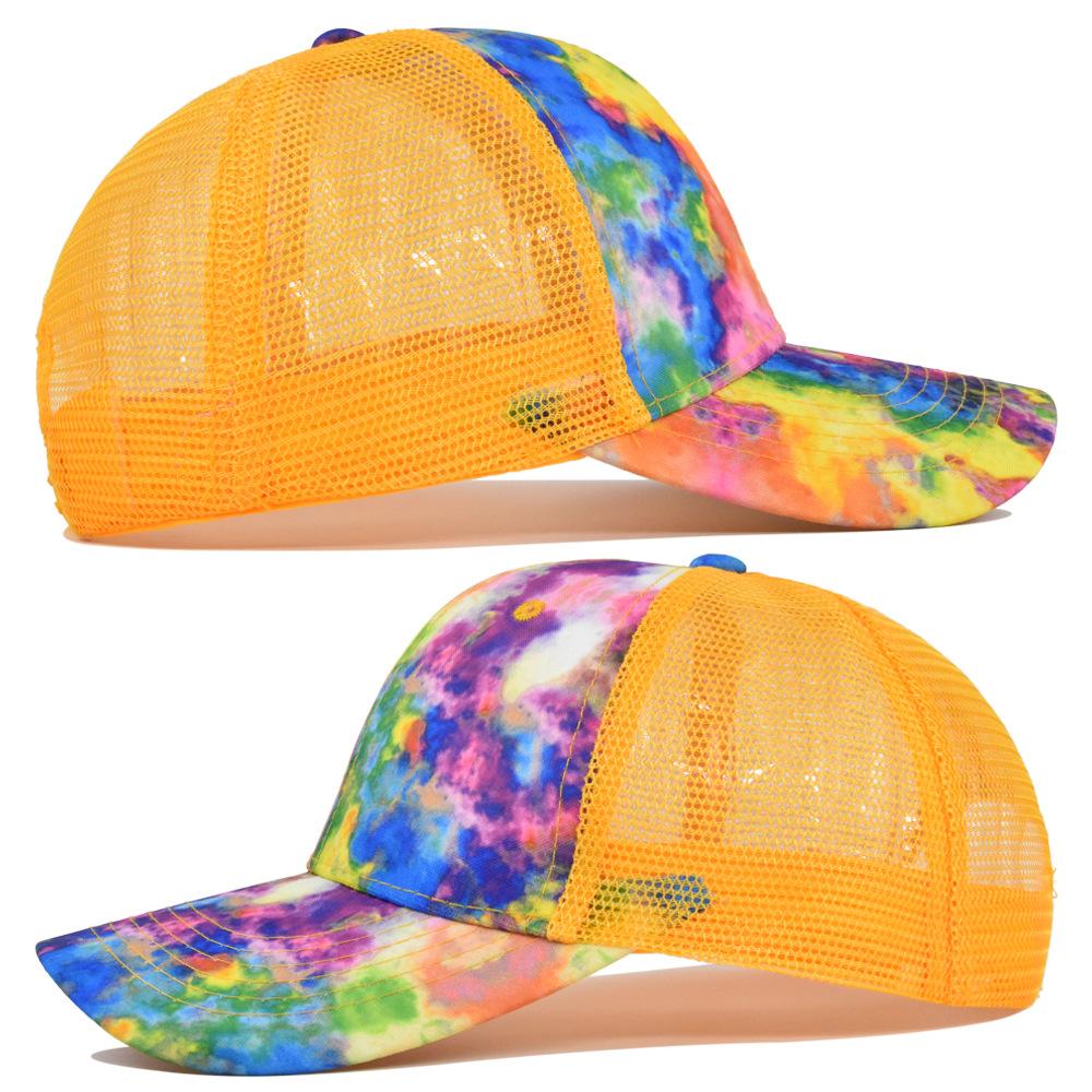 High Quality Batik Dyeing Baseball Cap For Men Women Mesh Breathable Sun Protection Adjustable Outdoor Sports Beach Travel Hat