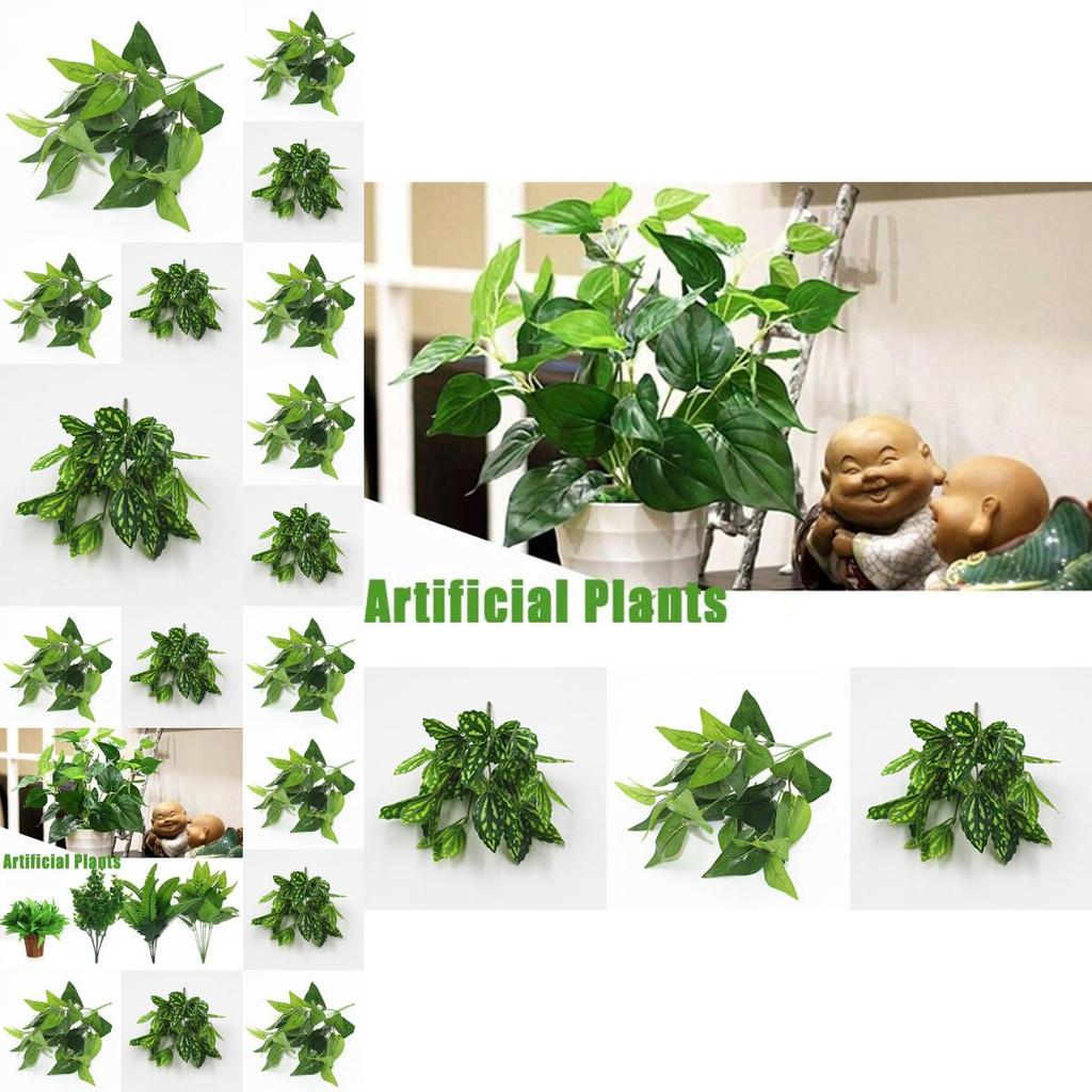 Elegant 33cm Artificial Plants For Home Office And Wedding Decor With Realistic Green Foliage