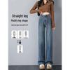 Women's 2025 Retro Wide-Leg High-Waisted Velvet Jeans - Slimming, Loose-Fit for Spring & Autumn