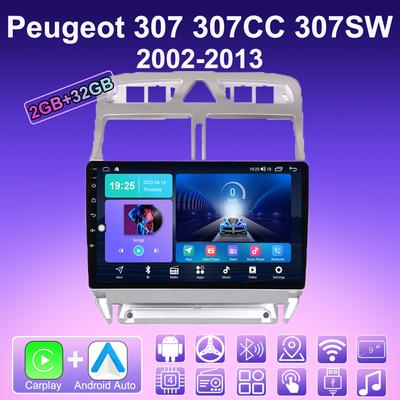 2 DIN Android Carplay Autoradio Für Peugeot 307 307CC 307SW 2002-2013 Multimedia-Player Head Unit Stereo GPS-Navigation BT WIFI 2+32GB