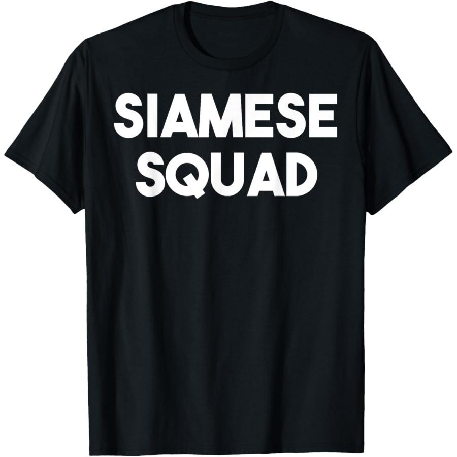Siamese Squad - Funny Siamese Cat Lover T-Shirt XXXXXL чёрный