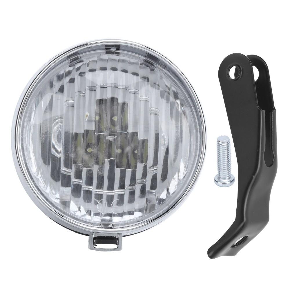 3 LED Retro Bike Headlamp Black and Silver Cycling Lighting Accessory Bike Headlight  Bike Lighting