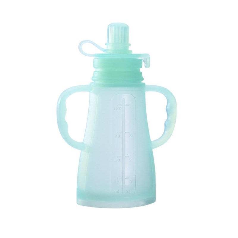 Soft Silicone Squeeze Baby Food Bag Bottle for Easy Feeding and Parental Assistance Infants Toddler Puree Organiser Bag