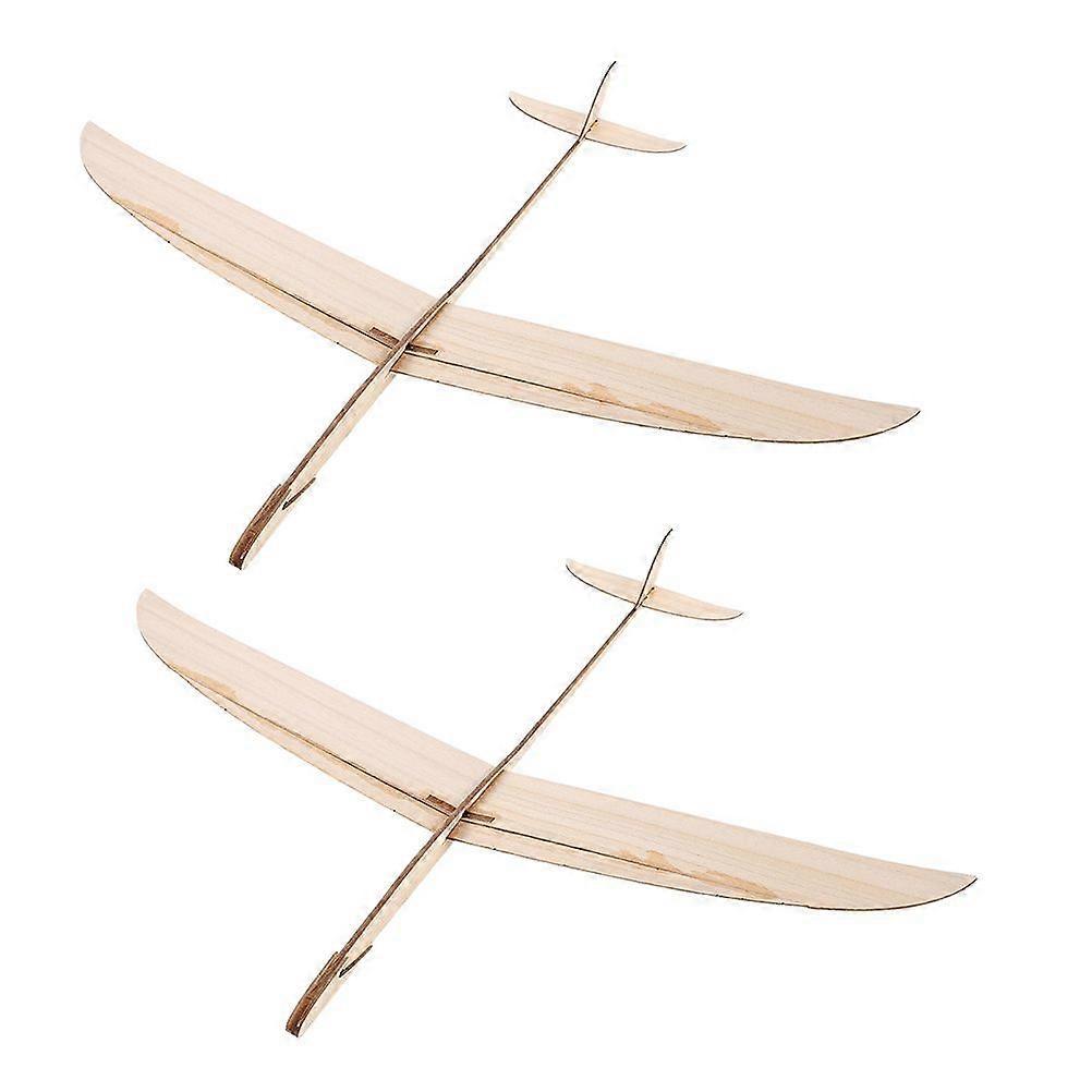 2pcs Wooden Glider Airplane Toy: Hand-Throw Model - Blank Unfinished Wood Glider For Painting & Assembly - Fun Outdoor Toy For Boys Ages 4 & Up