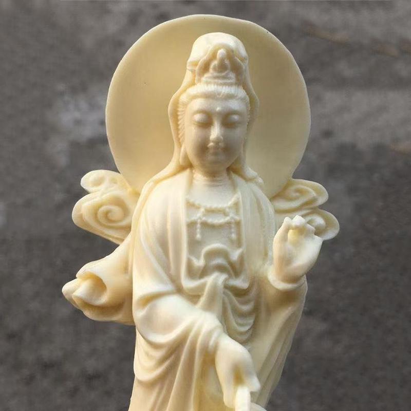 Dragon Fish Guanyin Bodhisattva  Characters Statue  Chinese Buddha Home Room Office Feng Shui Decorative Statue