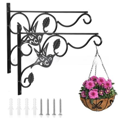 Wandmontierter Blumenkorb aus Eisen im europäischen Stil: Hängendes Pflanzenregal für Wohnzimmer oder Balkon.