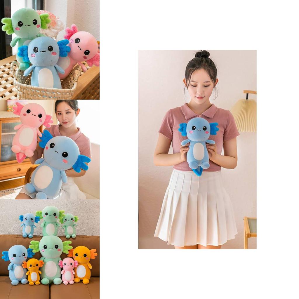 Cute Axolotl Plush Toy For Couples Hexagonal Dinosaur Design