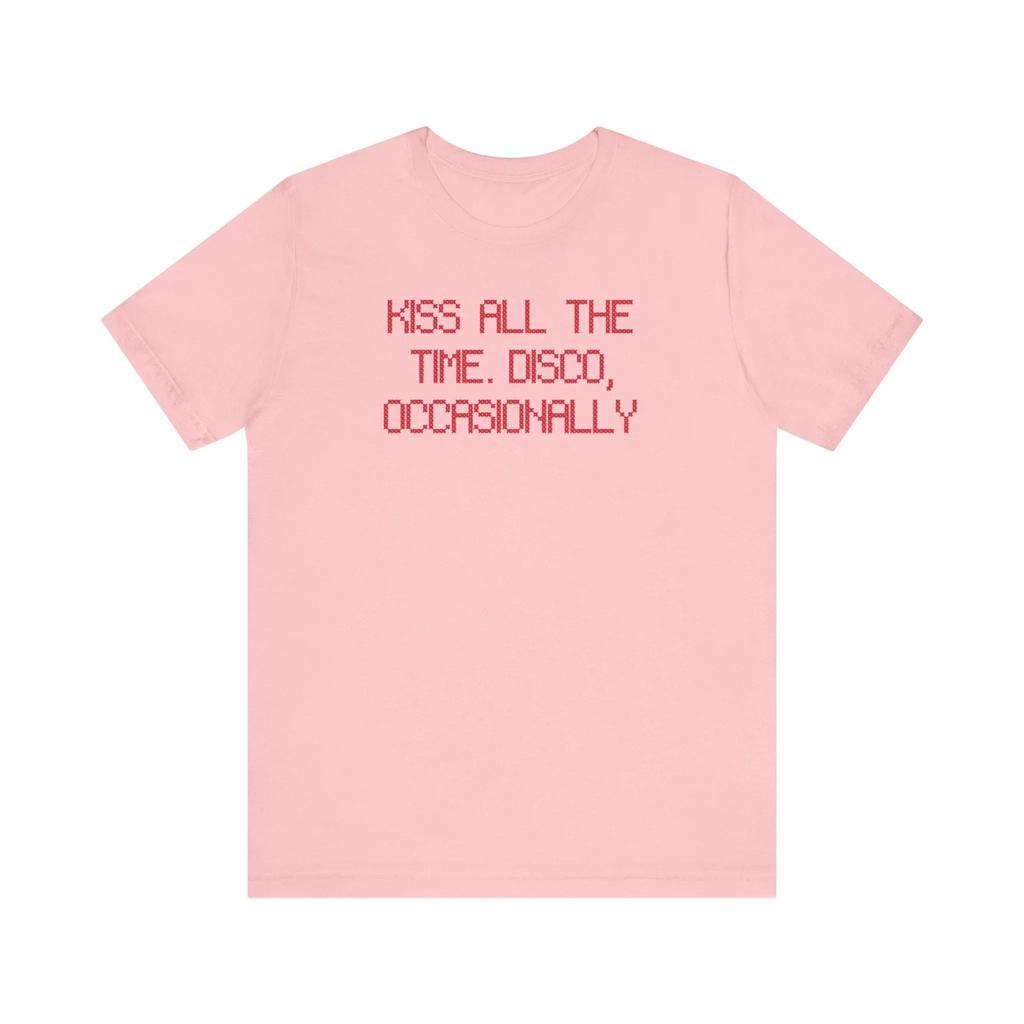 Discostyle Summer Funprinted Design American Casual Sports Fashion Street Mens Tshirt for Outdoor Loose and Breathable