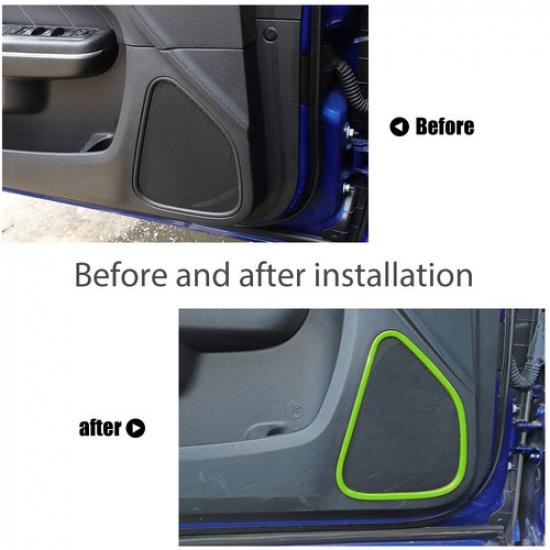 Green Door Speaker Panel Trim Cover Bezel Accessories for Dodge Charger 2011+