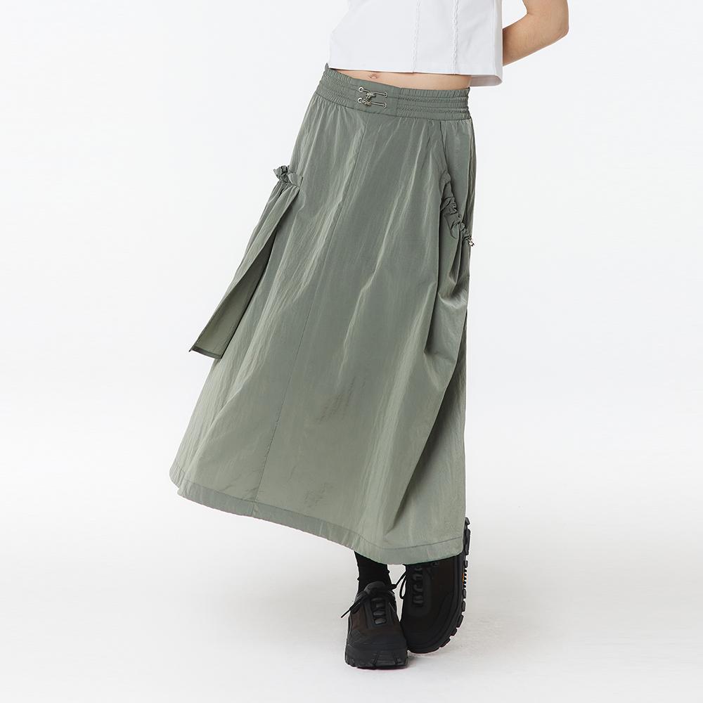 OFFROAD Women'S Asymmetrical Out-Pocket Skirt (Ash Olive)_5L41811
