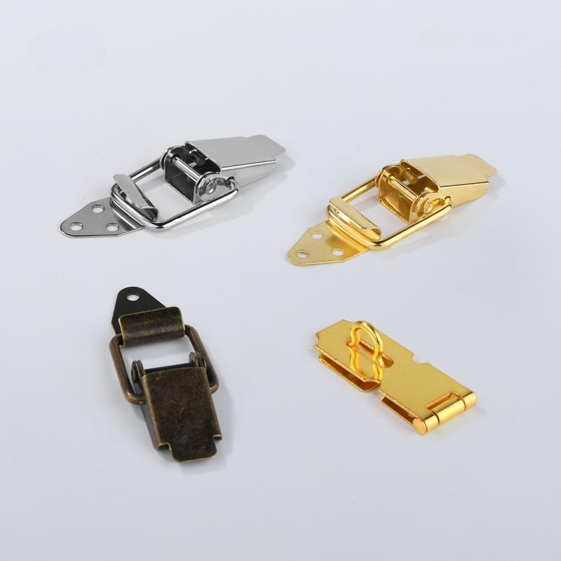 10Pcs Cabinet Box Locks Spring Loaded Latch Catch Toggle Stainless Steel Mini Spring Loaded Buckle Latch For Luggage Wooden Case
