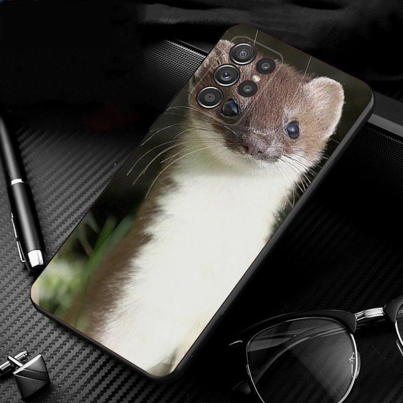 Phone Case For Samsung Galaxy S26 S25 S24 S23 S22 Ultra S23 S22 S25 Plus S24FE S23FE S26Edge Cute animal Stoat