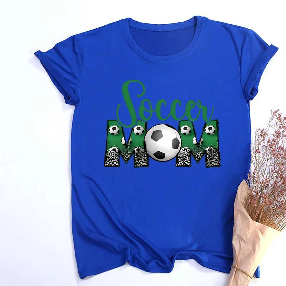Soccer Mom Print Unisexs Tee Shirt Short Sleeve Fashion Girls Tshirt Casual Round Neck Tees Top Summer Football Clothing