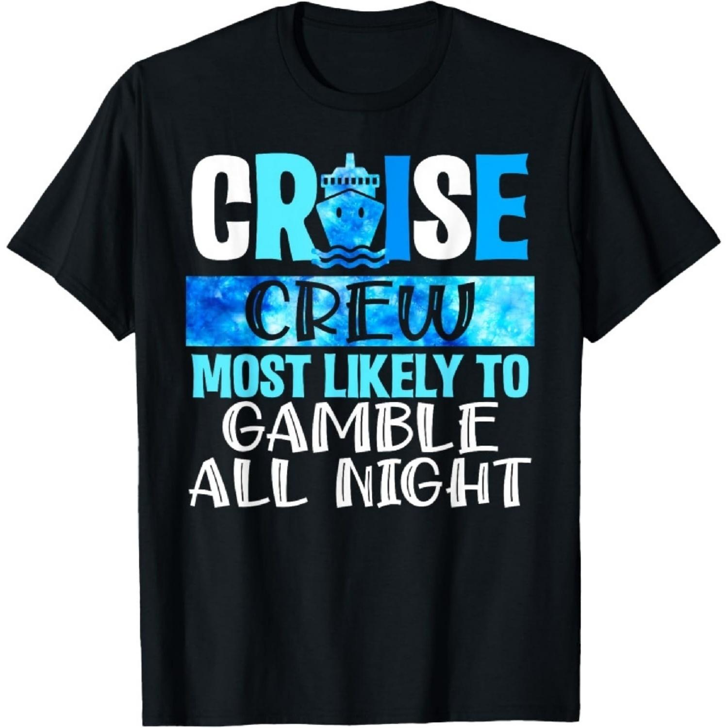 Смешная футболка для команды круиза «Скорее всего, будет играть всю ночь» Поездка 2024 S
