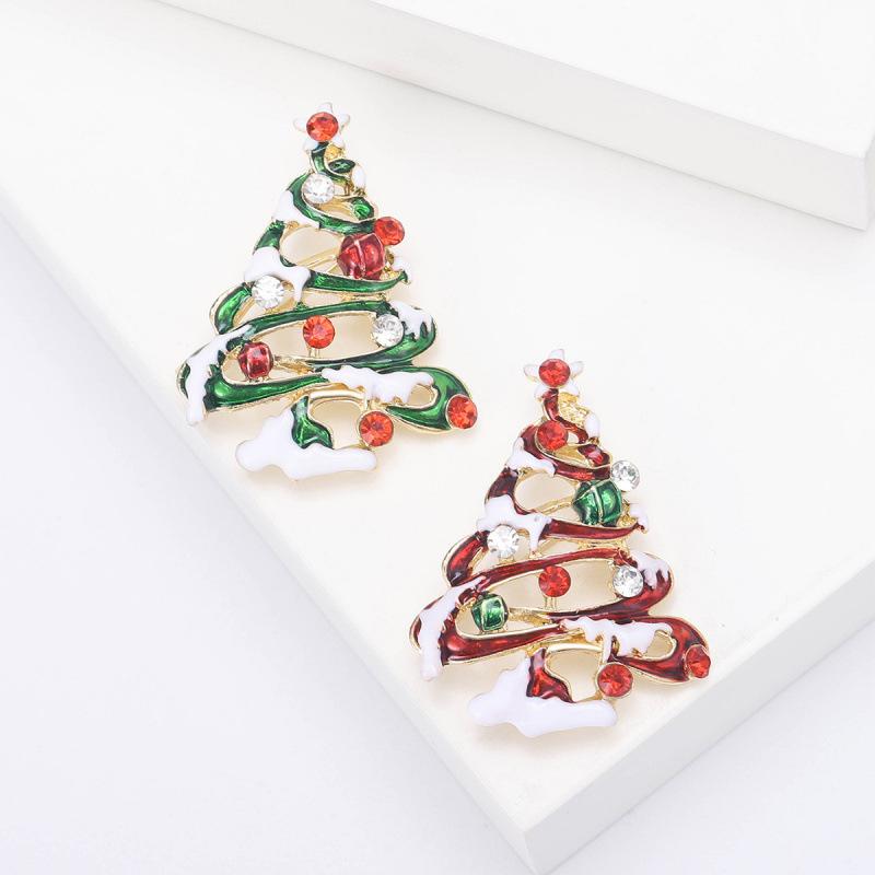 Enamel  Christmas Tree Brooches Women Coat Clothing Badges Jewelry Accessries