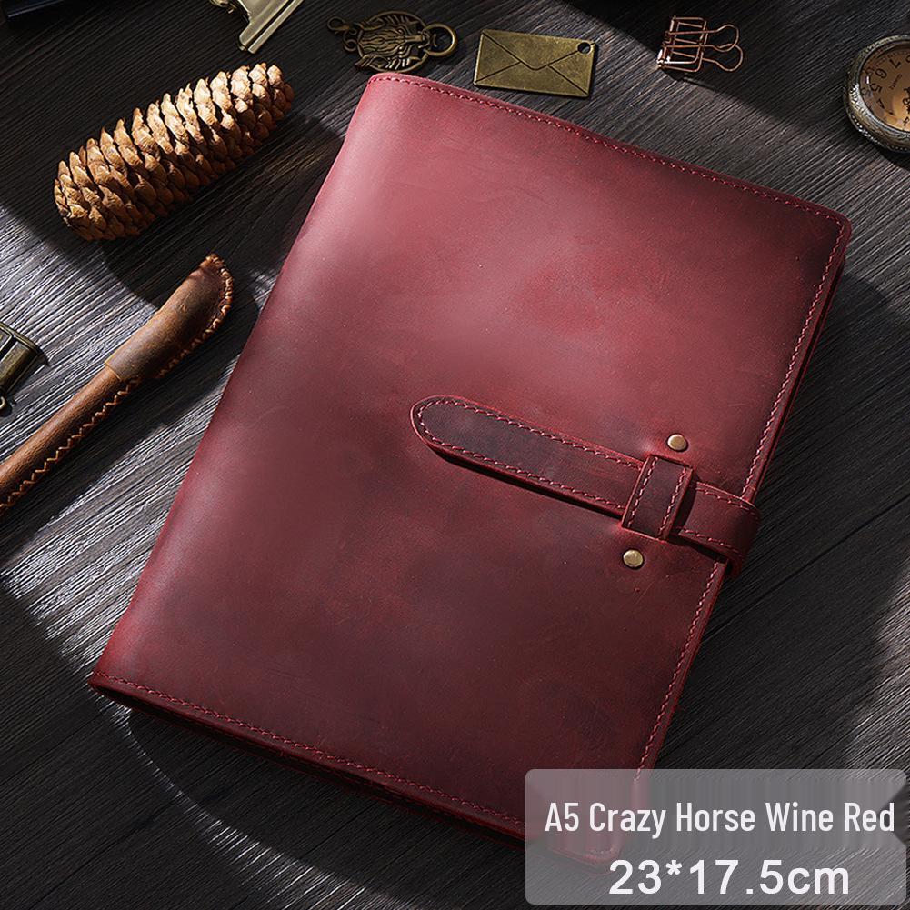A5/A6 Vintage Cowhide Zippered Planner and Notebook Binder