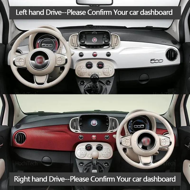 Armaturenbrettabdeckung für Fiat 500 500c 500e 2007-2024 Armaturenbrett Abdeckplatte Anti-Rutschmatte Schutzpolster Auto Sonnenschutz Teppich