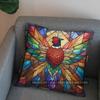 2D Stained Glass Style Pheasant-Patterned Pillow Cover Pattern Cushion Cover Suitable For Sofa Bedroom Car Pillow Cover