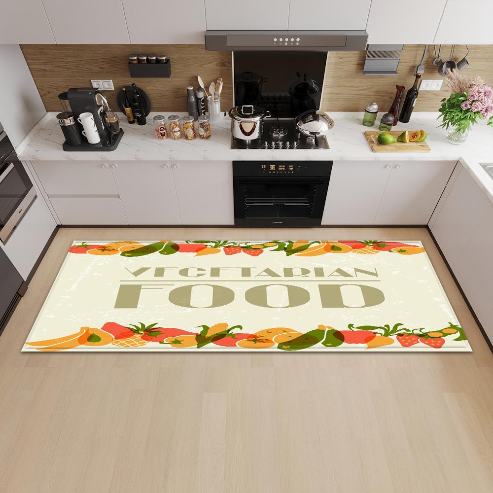 Kitchen Mat Entry Door Mat Bedroom Carpet Corridor Bathroom Non-slip Floor Living Room Pattern Rug