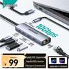 ShanZe DKK6 USB-C Docking Station: HDMI, Gigabit Ethernet, VGA, Audio, USB Hub.