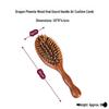  Pettine Massaggiante con Cuscinetto d'Aria in Sandalo Dorato - Pettine Retrò in Legno Massiccio per Capelli Lunghi da Donna