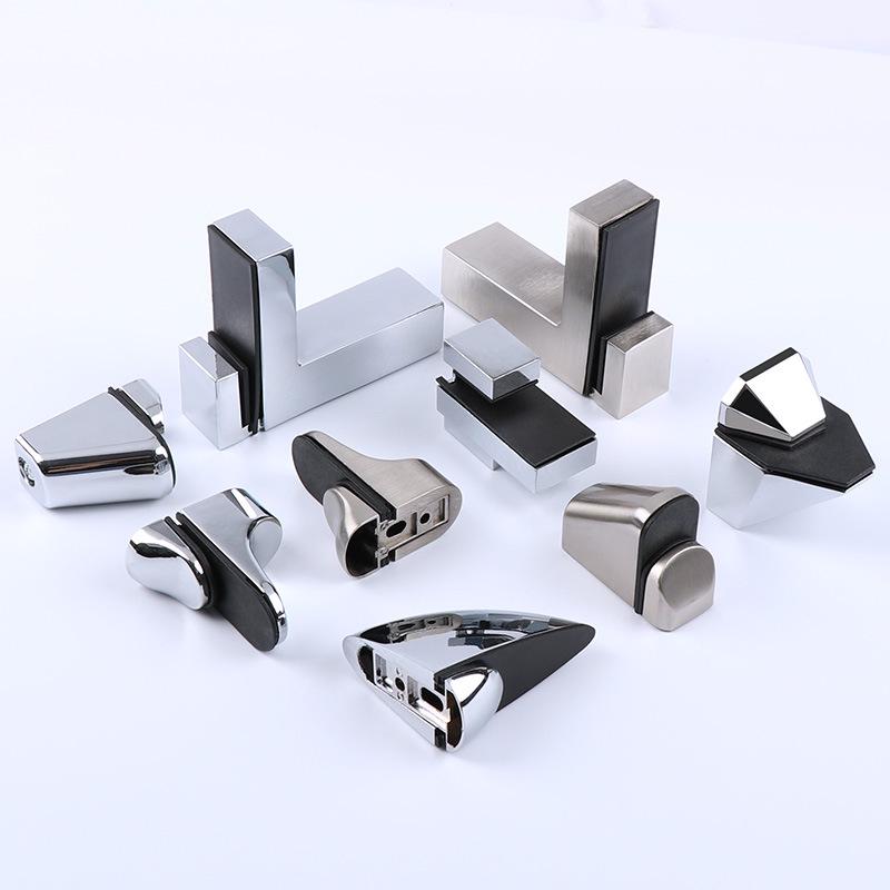 Zinc Alloy F-Shaped Glass Clip: Bathroom/Kitchen Shelf Support Bracket