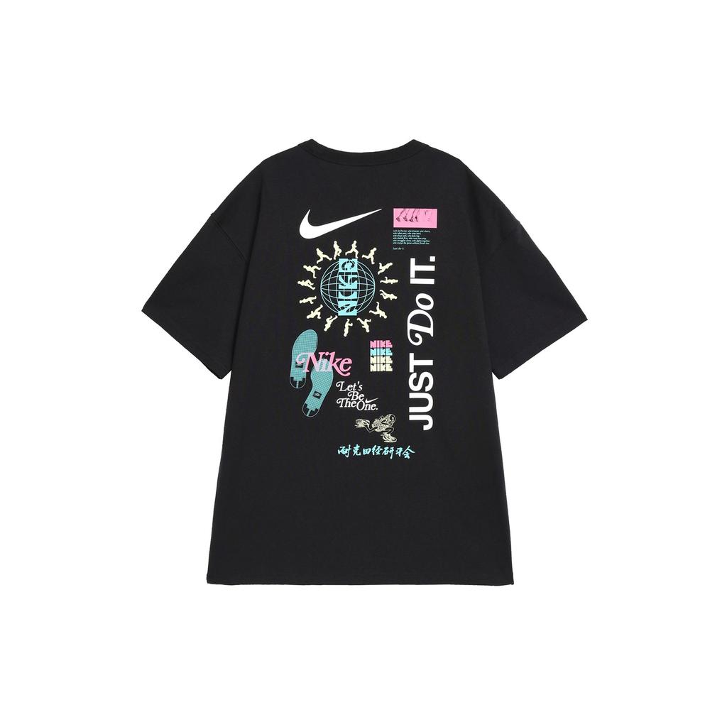 Nike Sportswear Premium Essentials Logo Print Crew Neck Short Sleeve T-Shirt Men Tops Black HM4454010