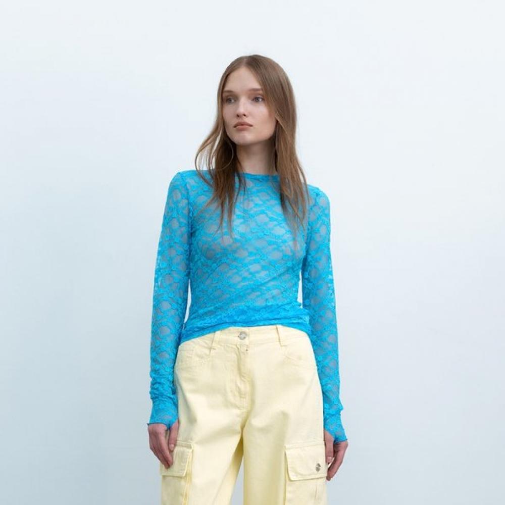 Cluto Lace Top Blue Misty F