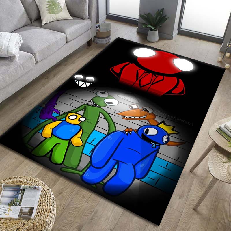 

Horror Game R-Rainbow Friends Cartoon Килимок, килимок для дому, вітальні, спальні, дивана, килимок, дитячий нековзний килимок 60cm x 90cm