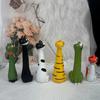 Handcrafted Cat Shaped Flower Planter Cartoon Cat Bud Vase Modern Whimsical Cat Flower Vase  Office