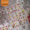 Korean Style Christmas Nail & Decoration Stickers: Cookie Man, Snowman, Reindeer & Tree