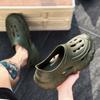 Fashion Summer Men's Leisure Breathable Garden Shoes Outdoor Beach Baotou Cool Drag Hole Shoes Quick Drying Closed Toe Slippers Hole Sli