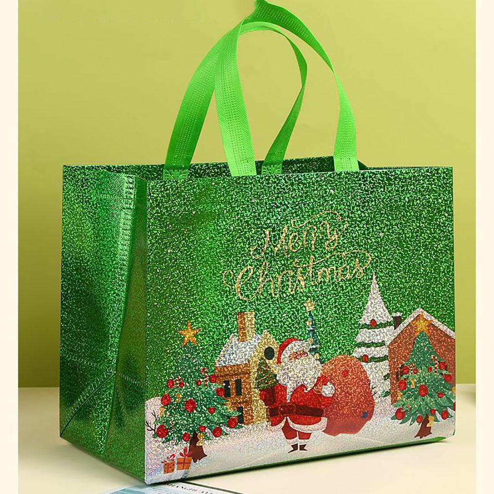 Christmas Gift Bag Non-woven Santa Xmas Tree Tote Bag Large Capacity Shopping Bag Xmas 2026 New Year Candy Gift Packaging Bag