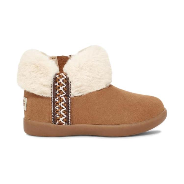 UGG Suede Comfortable And Trendy Low Shaft Kids' Boots Chestnut Kids' 1143659T-CHE