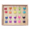 10Pieces Color Montessori Locks Toy Early Learning Toys , 10 and Tray