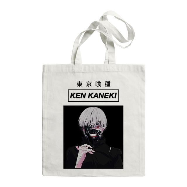 Japan Anime Kaneki Ken Tokyo Ghoul Canva Bag Harajuku Gothic Style Shopper Large Capacity Women Bag Shoulder Bag Vintage HandBag