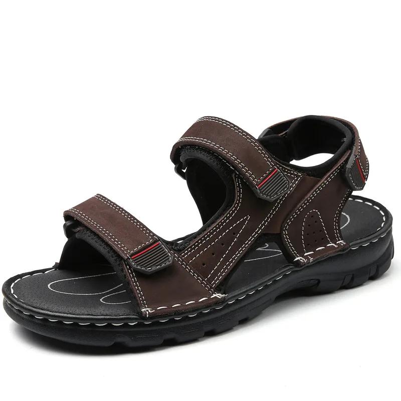 Sandale Pu Bărbați Sandale Trend Casual Mărime Mare Pantofi Sport de Vară Exterior Plajă Plate Confortabile Sandalias Hombre 2024