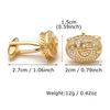 Men'S Cufflinks, High Quality Light Luxury Gold Zir*****Val Music Note Shirt Jewelry 1 Pair