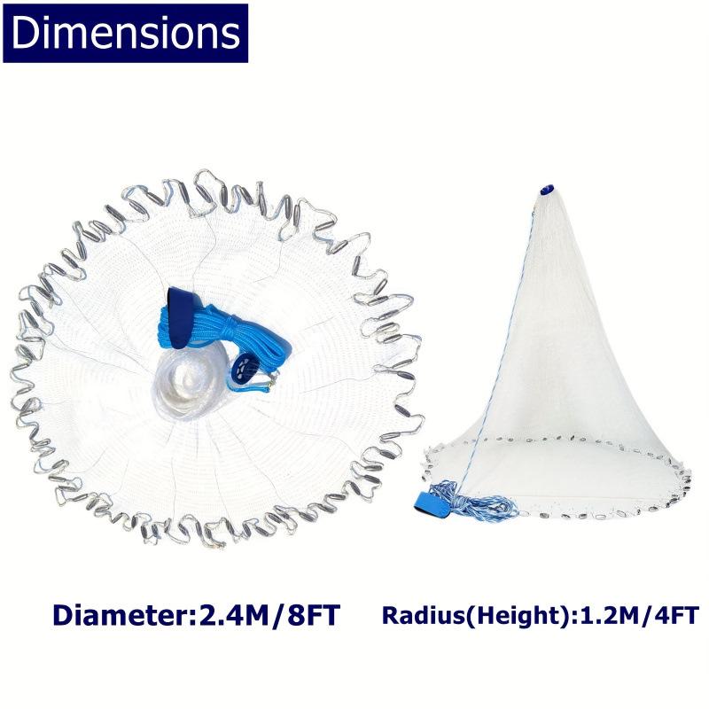 2026 Handmade American Style Heavy-Duty Fishing Net for Cross-Border Dropshipping