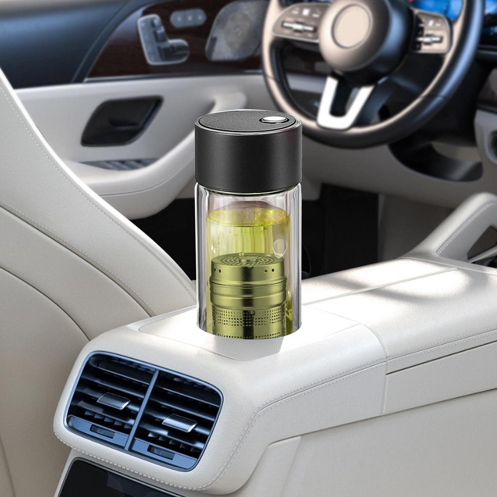 Water Bottle With Filter Portable Tea Infuser 400ml High Temperature Resistant Drinkware With Magnetic Lid Double-Layer Water