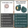 (Green) Portable Silent Mini Bladeless Fan Clip-on, Mini Fan with Clip, 2025 New Model, Adjustable 3-Speed Wall Hanging Fan, Compatible with Out