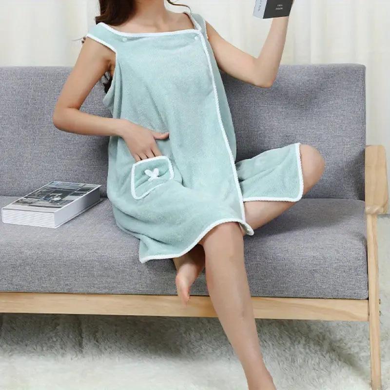 2024 Coral Velvet Bath Skirt Soft Absorbent Thickened with Edging Adult Women Chest Wrapped Wearable Bath Towel