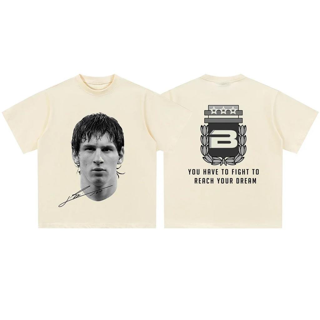 Cristiano Ronaldo Neymar Star del Football Americano Stampa Cotone Maglietta a Maniche Corte Abbigliamento Donna Stampa Moda Uomo T-shirt Oversize