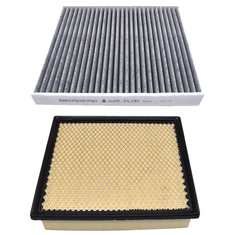 Engine Air Filter Auto Cabin Air Filter with Activated Carbon For Jeep Grand Cherokee V6 V8 3.6L 5.7L 6.4L 2011- Accessories