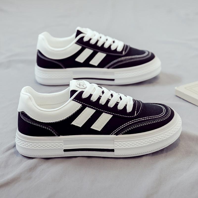 Spring and autumn new canvas shoes women's versatile flat-soled white shoes breathable student cloth shoes women's shoes autumn models
