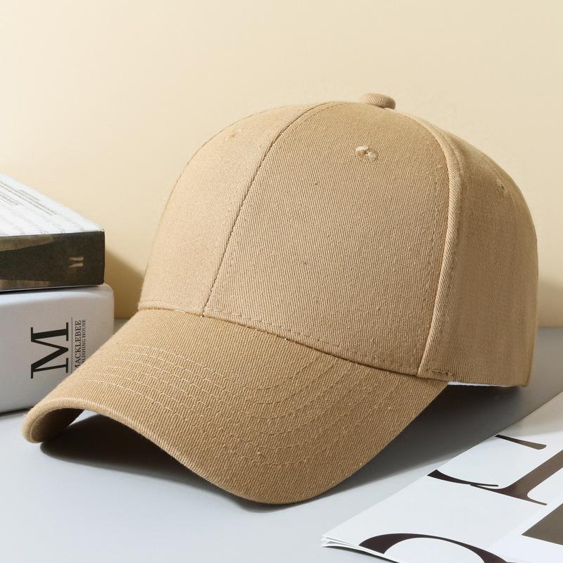 Solid Color Baseball Cap with Logo - Trendy, Casual, and Versatile Duckbill Design for Men & Women with Sun Protection