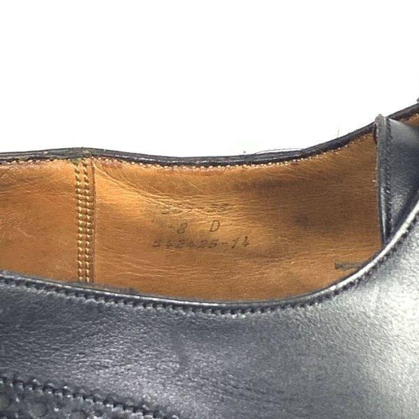 Rare Vintage JM Weston SYLVESTRE VINCENT Size 8D 26.0cm Wingtip Dress Shoes Black(USED)