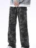 Jeans Camouflage Streetwear Homme Poids Lourd - Pantalon Décontracté Coupe Droite Ample pour Printemps/Automne