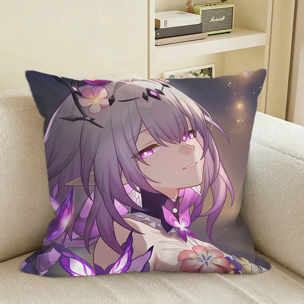 Game HSR CCastorice Square Sofa Pillow Cover Solid Color Living Room Home Decor Cushion Case